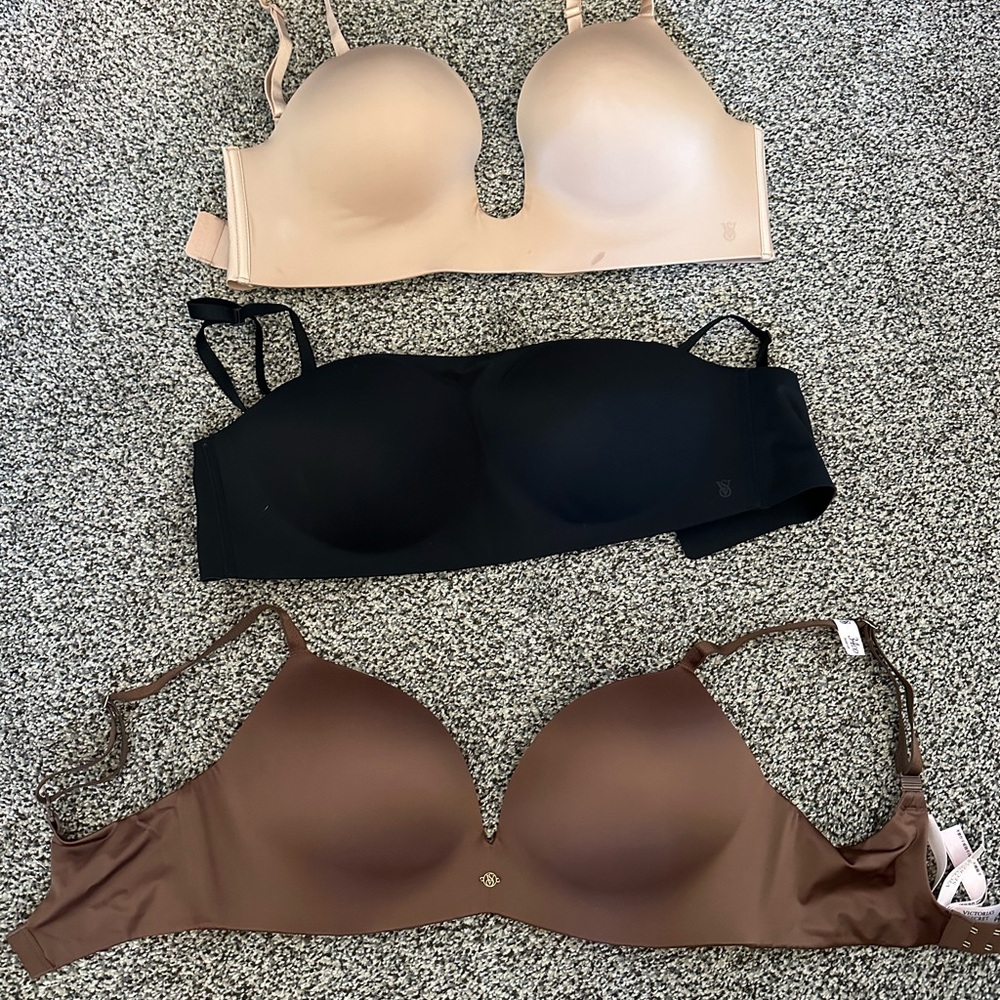 Women's Intimates Set - Black, Brown, and Tan Bras